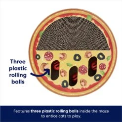 Frisco Interactive Maze & Scratch Cardboard Cat Toy With Catnip, Pizza -Frisco Sales Store 506154 PT2. AC SS1800 V1671551753