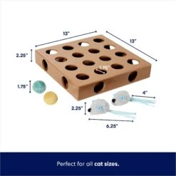 Frisco Interactive Wooden Cat Toy Box With Catnip -Frisco Sales Store 506178 PT1. AC SS1800 V1669212046