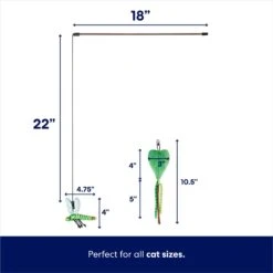 Frisco Leaf & Dragonfly Interchangeable Teaser Wand Cat Toy With Catnip -Frisco Sales Store 525982 PT1. AC SS1800 V1669411110