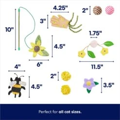 Frisco Spring Plush, Teaser, Ball & Tunnel Variety Pack Cat Toy With Catnip, 10 Count -Frisco Sales Store 541590 PT2. AC SS1800 V1672936931