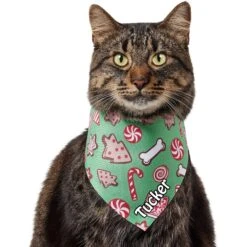 Frisco Gingerbread Treats Personalized Dog & Cat Bandana -Frisco Sales Store 564502 PT7. AC SS1800 V1660251028