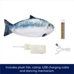 Frisco Interactive Flopping Fish Electronic Cat Toy With Catnip -Frisco Sales Store 632798 PT2. AC SS1800 V1691073666