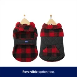 Frisco Reversible Medium Weight Boulder Plaid Dog & Cat Coat -Frisco Sales Store 717846 PT5. AC SS1800 V1692203021