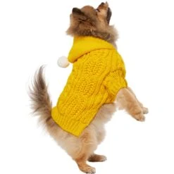Frisco Sherpa Lined Chunky Cable Knit Dog & Cat Hooded Sweater -Frisco Sales Store 718374 PT2. AC SS1800 V1703184631