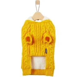 Frisco Sherpa Lined Chunky Cable Knit Dog & Cat Hooded Sweater -Frisco Sales Store 718374 PT4. AC SS1800 V1693234297