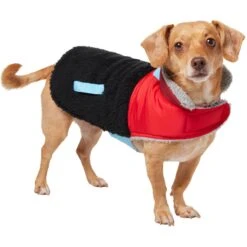 Frisco Medium Weight Retro Colorblock Mixed Media Dog & Cat Coat -Frisco Sales Store 719462 PT2. AC SS1800 V1703184629