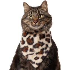 Frisco Leopard Faux Fur Dog & Cat Bandana