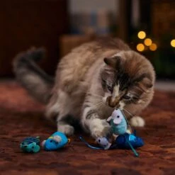 Frisco Holiday Festive Arctic Blues Mice Plush Cat Toy With Catnip -Frisco Sales Store 740070 PT3. AC SS1800 V1694813159