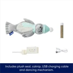 Frisco Holiday Interactive Flopping Seal Electronic Cat Toy With Catnip -Frisco Sales Store 740102 PT2. AC SS1800 V1695046543