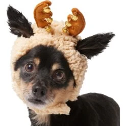 Frisco Sherpa Reindeer Dog & Cat Hat With Bells -Frisco Sales Store 745646 PT2. AC SS1800 V1694800749