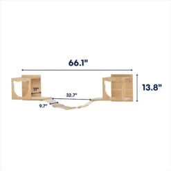 Frisco Cushioned Wall Mounted Cat Wall Shelf & Frisco Cat Silhouette With Bridge Wall Mounted Cat Wall Shelves -Frisco Sales Store 785550 PT7. AC SS1800 V1677600275