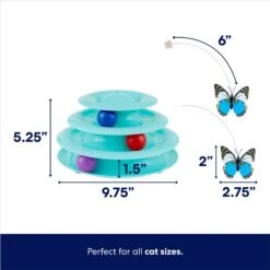 Frisco Foldable Play Tri-Tunnel Cat Toy & Frisco Butterfly Cat Tracks Cat Toy -Frisco Sales Store 933438 PT6. AC SS1800 V1692305010
