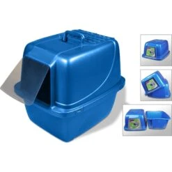 Van Ness Enclosed Cat Litter Pan & Frisco Paw Shaped Cat Litter Mat -Frisco Sales Store 947414 PT2. AC SS1800 V1693602740