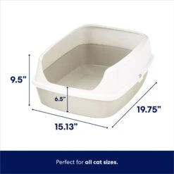 Frisco Open Top Cat Litter Box With Rim, Large & Frisco Plastic Litter Scooper With Caddy -Frisco Sales Store 947526 PT2. AC SS1800 V1693600215