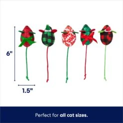 Frisco Holiday Moppy Ball Cat Toy With Catnip, 3 Count & Frisco Holiday Mice Cat Toy With Catnip, 5 Count -Frisco Sales Store 986150 PT6. AC SS1800 V1698257789