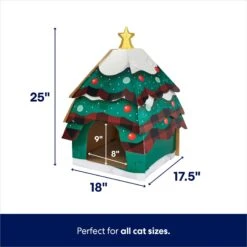 Frisco Holiday Christmas Tree Cardboard Cat House & Frisco Holiday Santa's Workshop Cardboard Cat House 13 Frisco Holiday Christmas Tree Cardboard Cat House & Frisco Holiday Santa's Workshop Cardboard Cat House -Frisco Sales Store 986190 PT2. AC SS1800 V1698257848