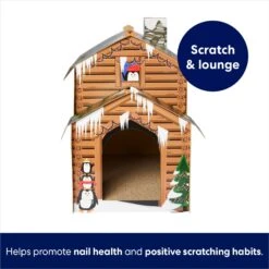 Frisco Holiday Log Cabin Cardboard Cat House & Frisco Holiday Christmas Tree Cardboard Cat House -Frisco Sales Store 986238 PT3. AC SS1800 V1698257790