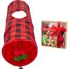 Frisco Holiday Buffalo Plaid Foldable Play Tunnel Cat Toy With Catnip & Frisco Holiday Festive Red Variety Pack Gift Box Cat Toy With Catnip, 14 Count -Frisco Sales Store 986262 MAIN. AC SS1800 V1698258404